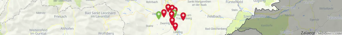 Kartenansicht für Apotheken-Notdienste in der Nähe von Werndorf (Graz-Umgebung, Steiermark)